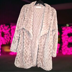 Cozy Textured Faux Fur Jacket